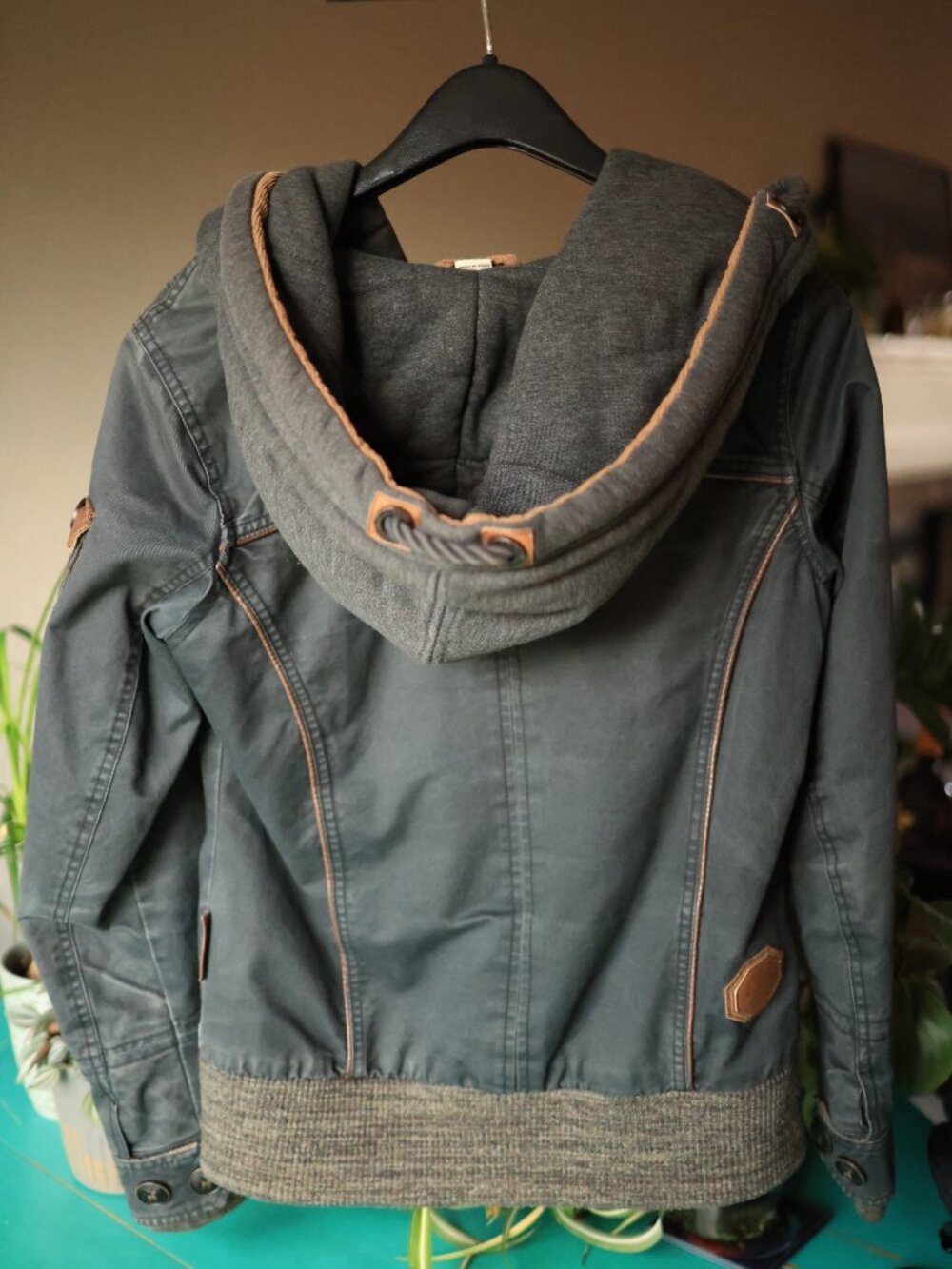 Very Rare Naketano Jacket Sz S Grey Asymetric Zip Like New - Picture 3 of 15